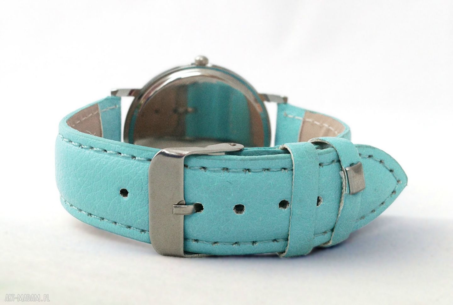 Koń - skórzany zegarek z dużą tarczą 36 mm
