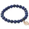 handmade bransoletki navy blue jade with clover