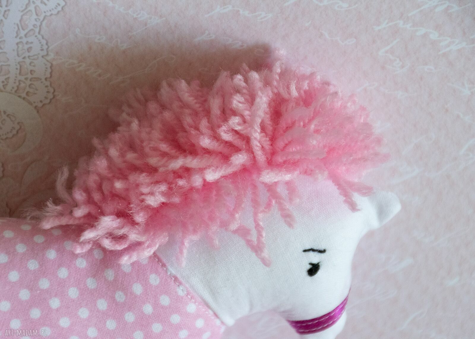 Konik Rózia 15 cm - ręcznie szyta maskotka przytulanka