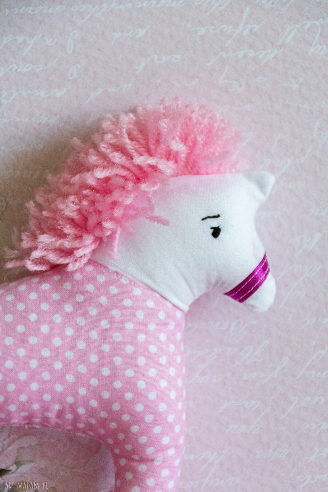 Konik Rózia 15 cm - ręcznie szyta maskotka przytulanka