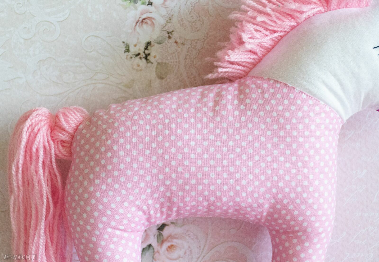 Konik Rózia 25 cm - ręcznie szyta maskotka dla dziewczynki