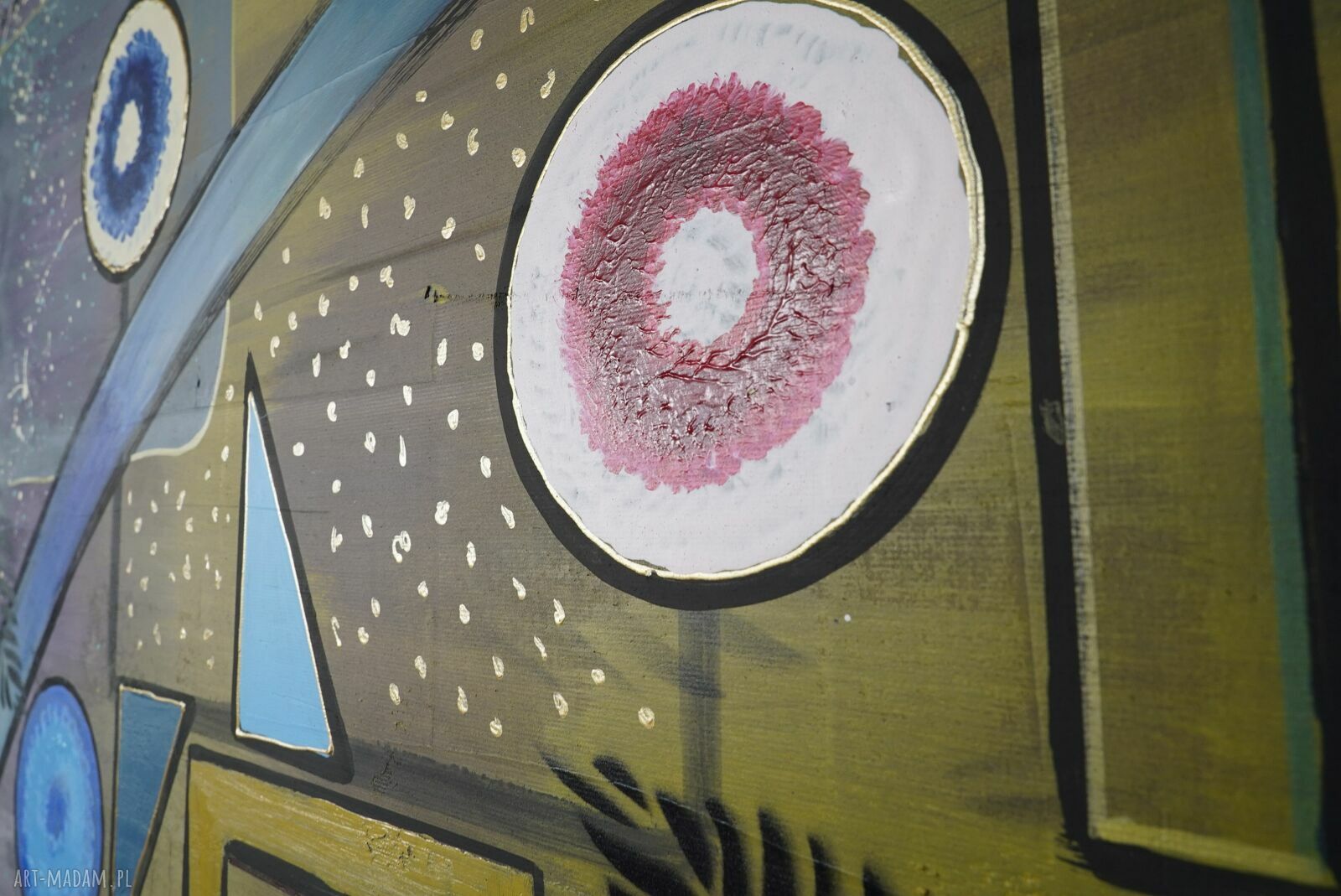 Konstelacja wewnętrzna - autorski obraz abstrakcyjny z akrylu na płótnie (2x100x80 cm)