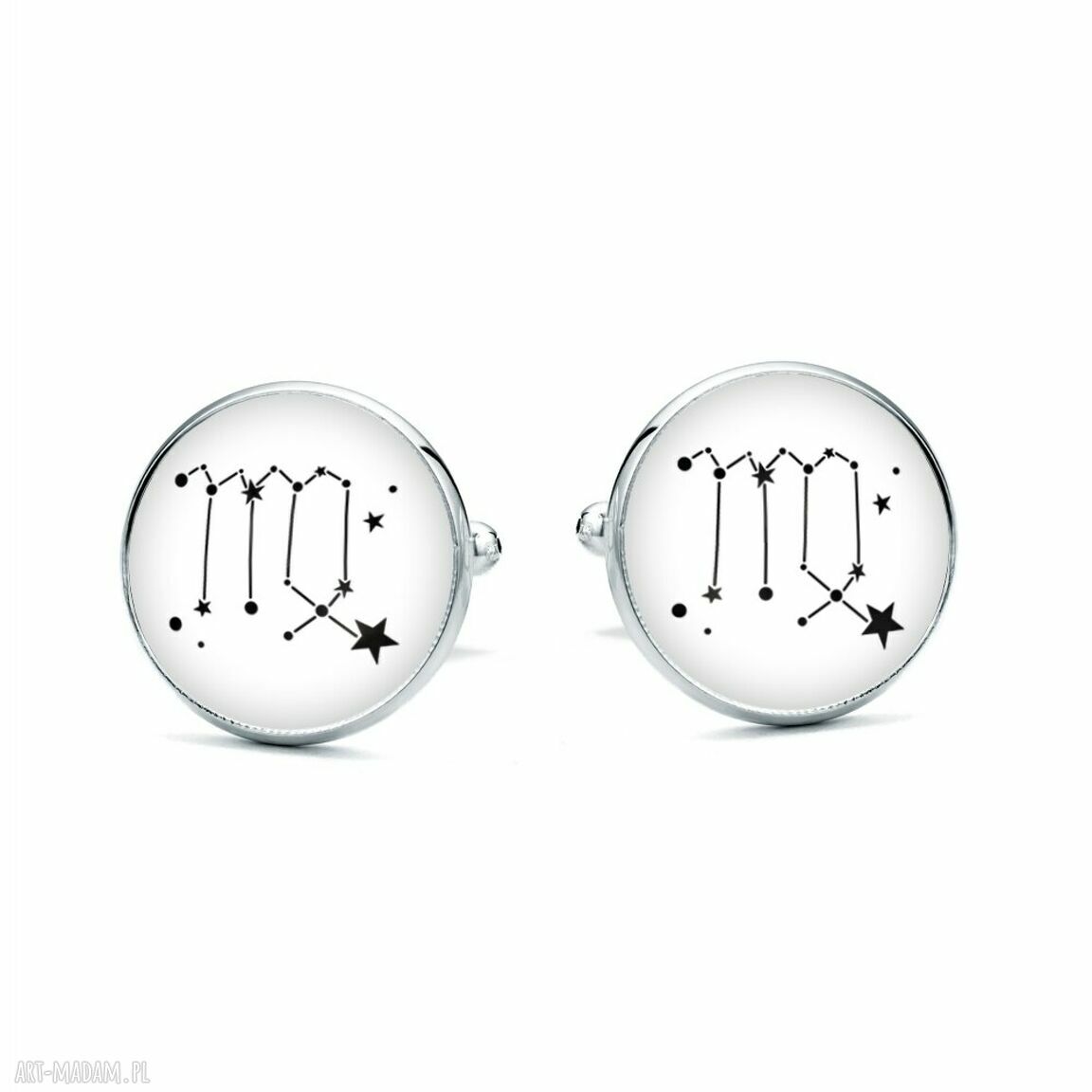 Spinki do mankietów Gwiazdy Horoskop - prezent z motywem zodiaku