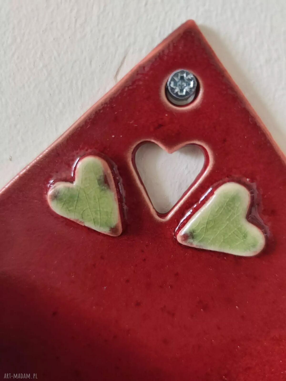 Duża ceramiczna koperta z serduszkami