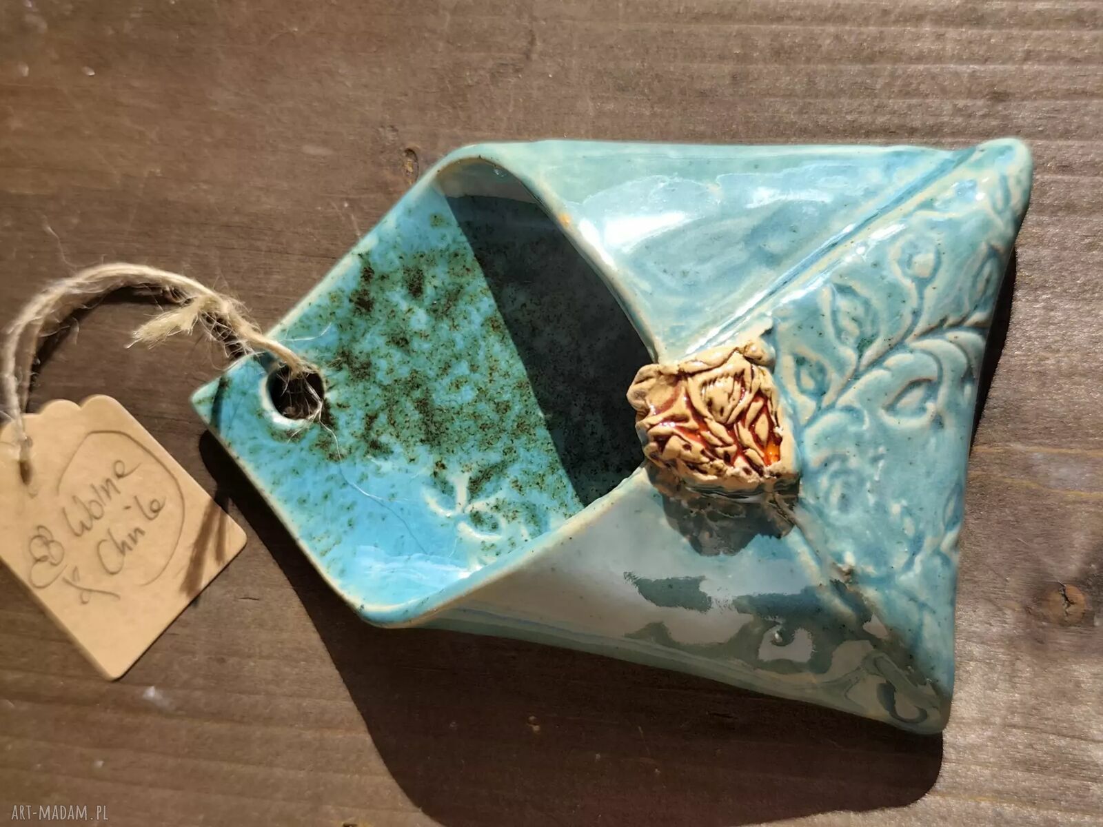 Mała koperta ceramiczna na suszoną lawendę