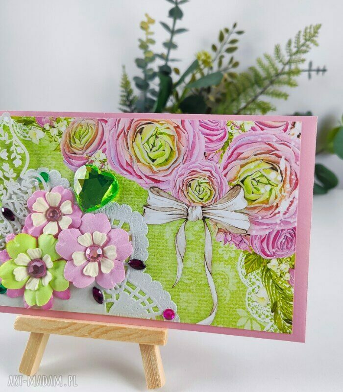 Koperta ślubna na pieniądze 22 x 11 cm - ozdobny prezent dla Młodej Pary
