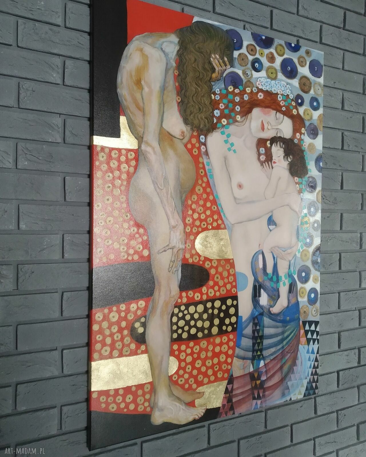 Kopia „Trzy epoki kobiety” Gustava Klimta - obraz olejny ręcznie malowany 120x80