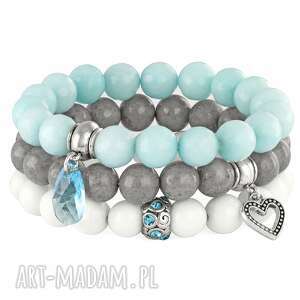 light blue grey & white set