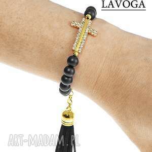 cross & tassel in black