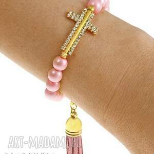 cross & tassel in candy pink