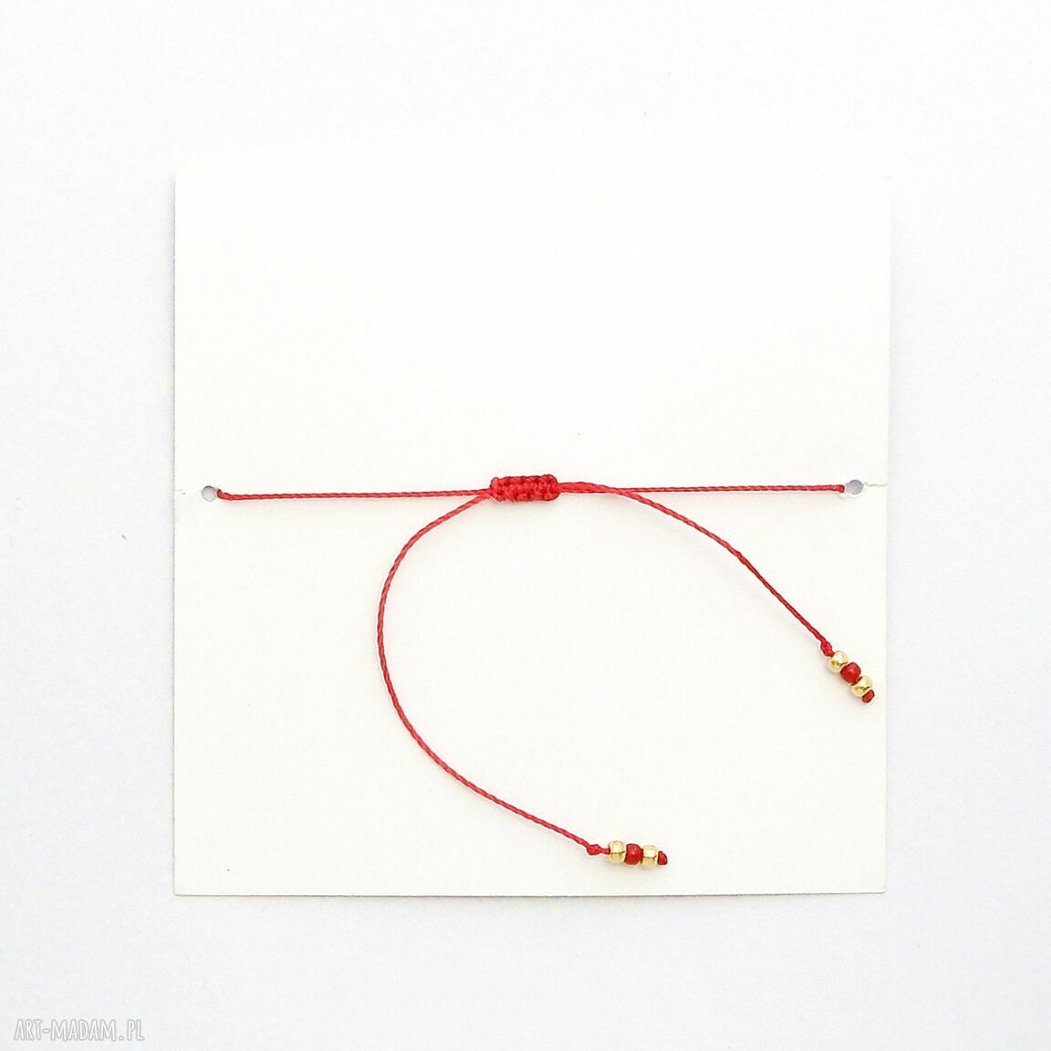 Bransoletka koralikowa For Luck - Peace (złota)