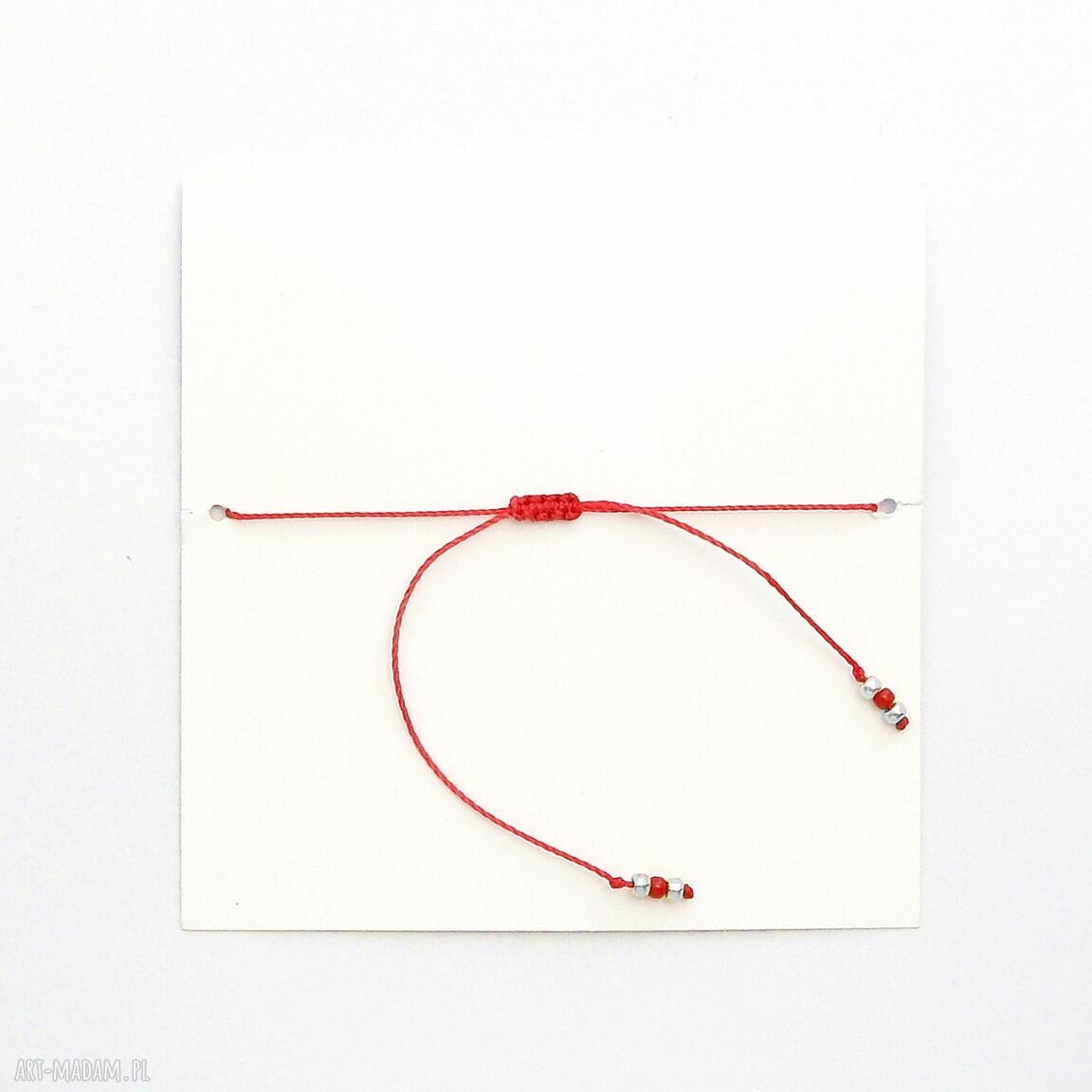 Bransoletka koralikowa For Luck - LOVE (srebrna)