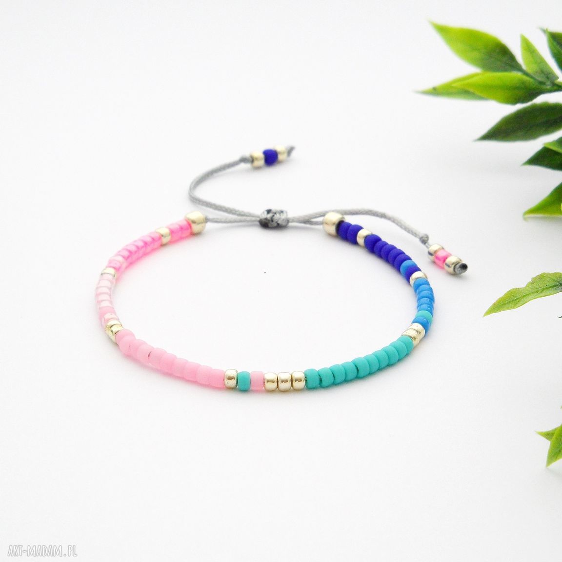 Bransoletka koralikowa Minimal Colorful - delikatna biżuteria damska TOHO