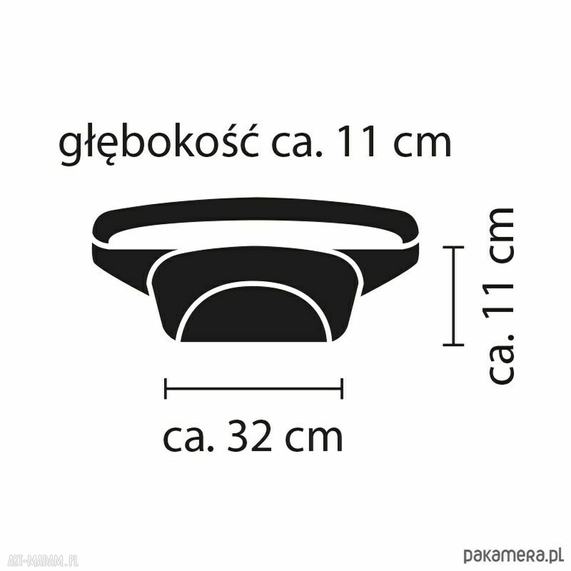 Korkowa nerka Gawka w kolorowe ciapki pojemna saszetka na regulowanym pasku