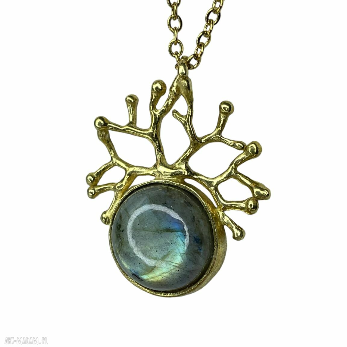 Korona Nocy - naszyjnik z labradorytem handmade