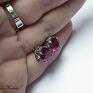 handmade kolczyki koronkowe /ruby/ -