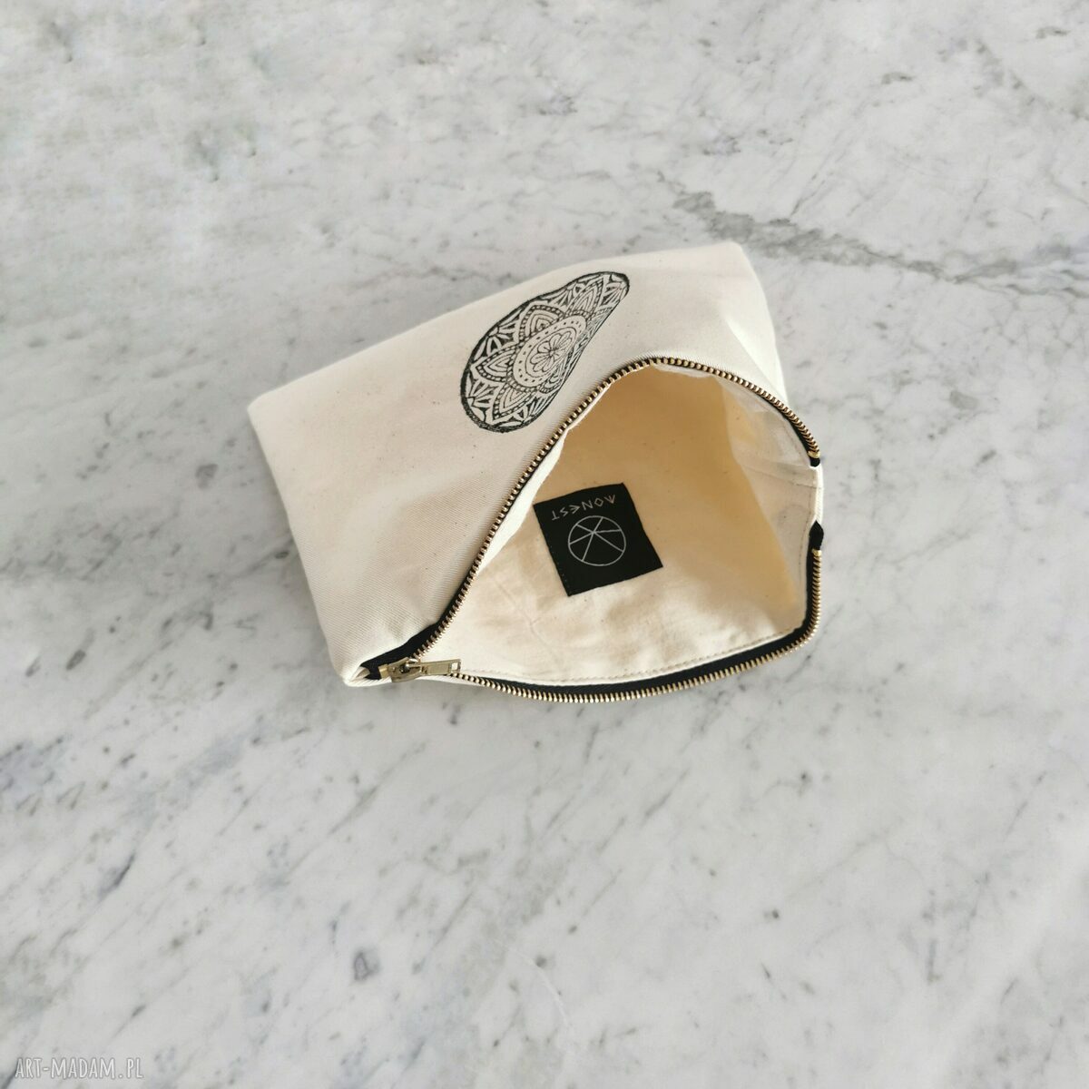 Kosmetyczka bawełniana etui organizer wzór - mandala