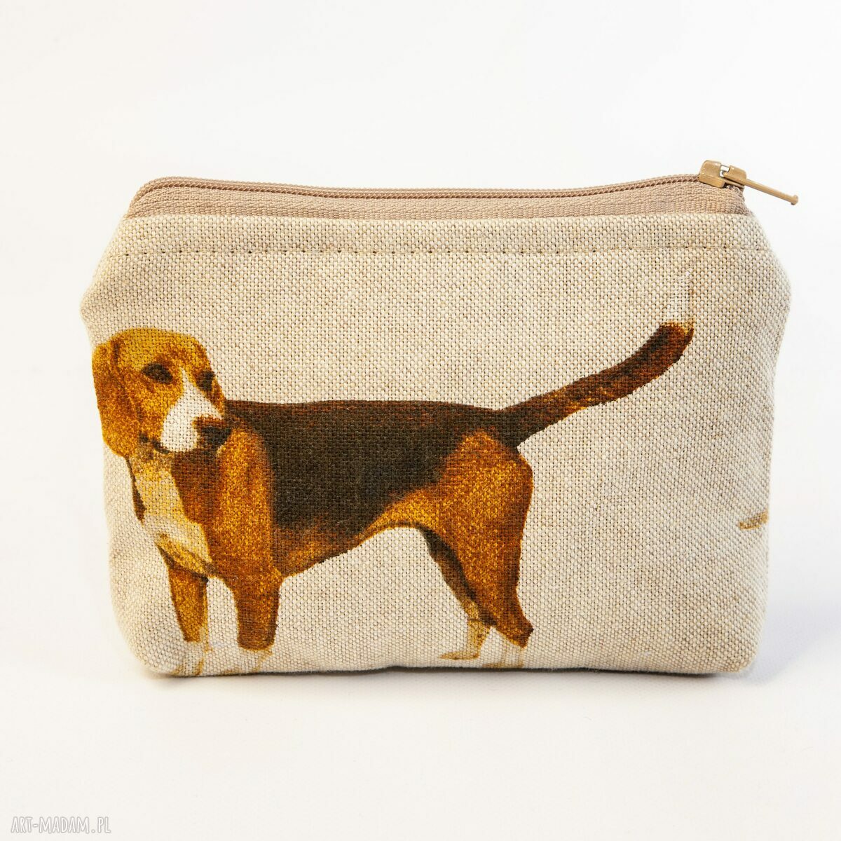 Beagle psy saszetka kosmetyczka piórnik mała bawełnianej tkaniny