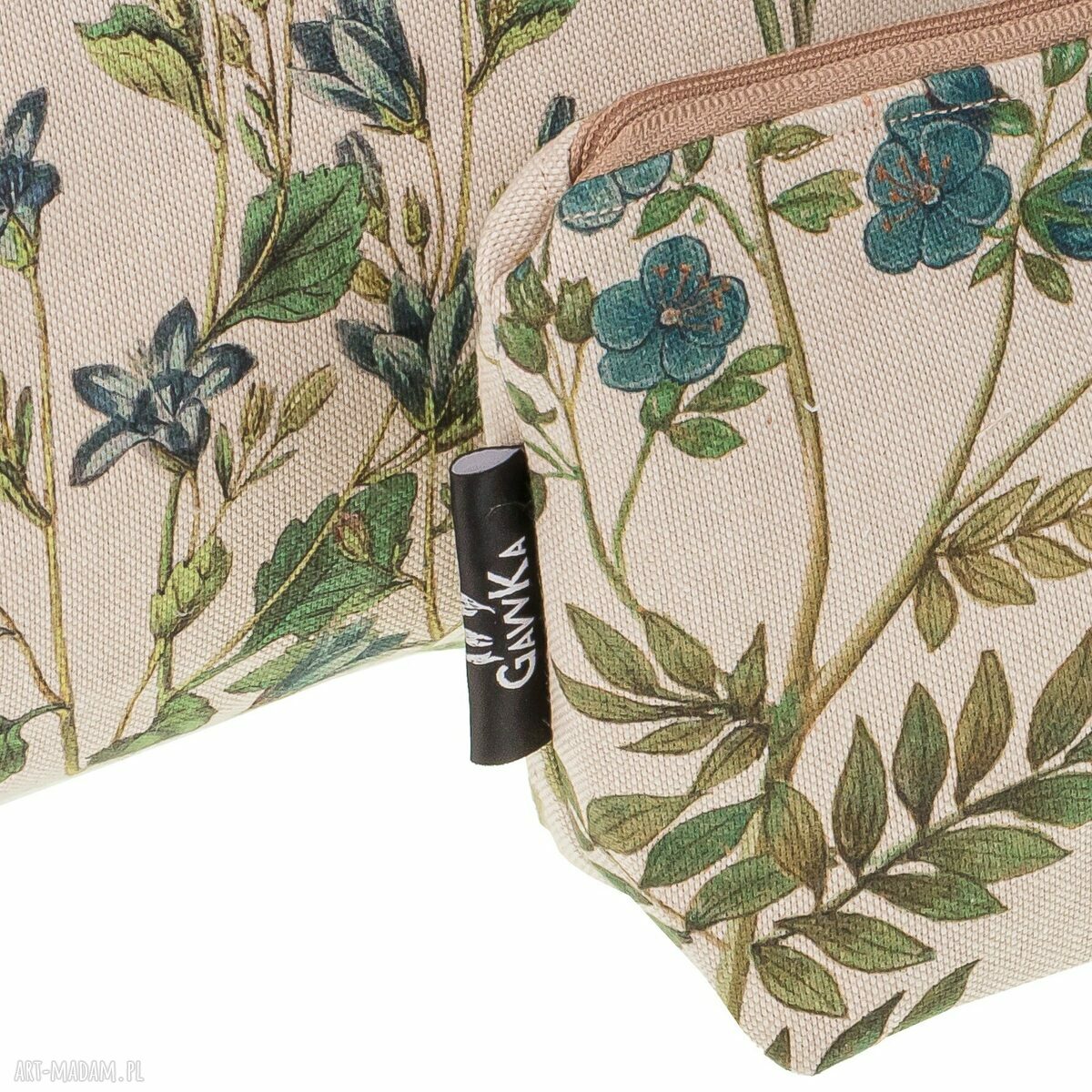 Kosmetyczka podróżna Flowers kwiaty łąka, ręcznie szyta | prezent