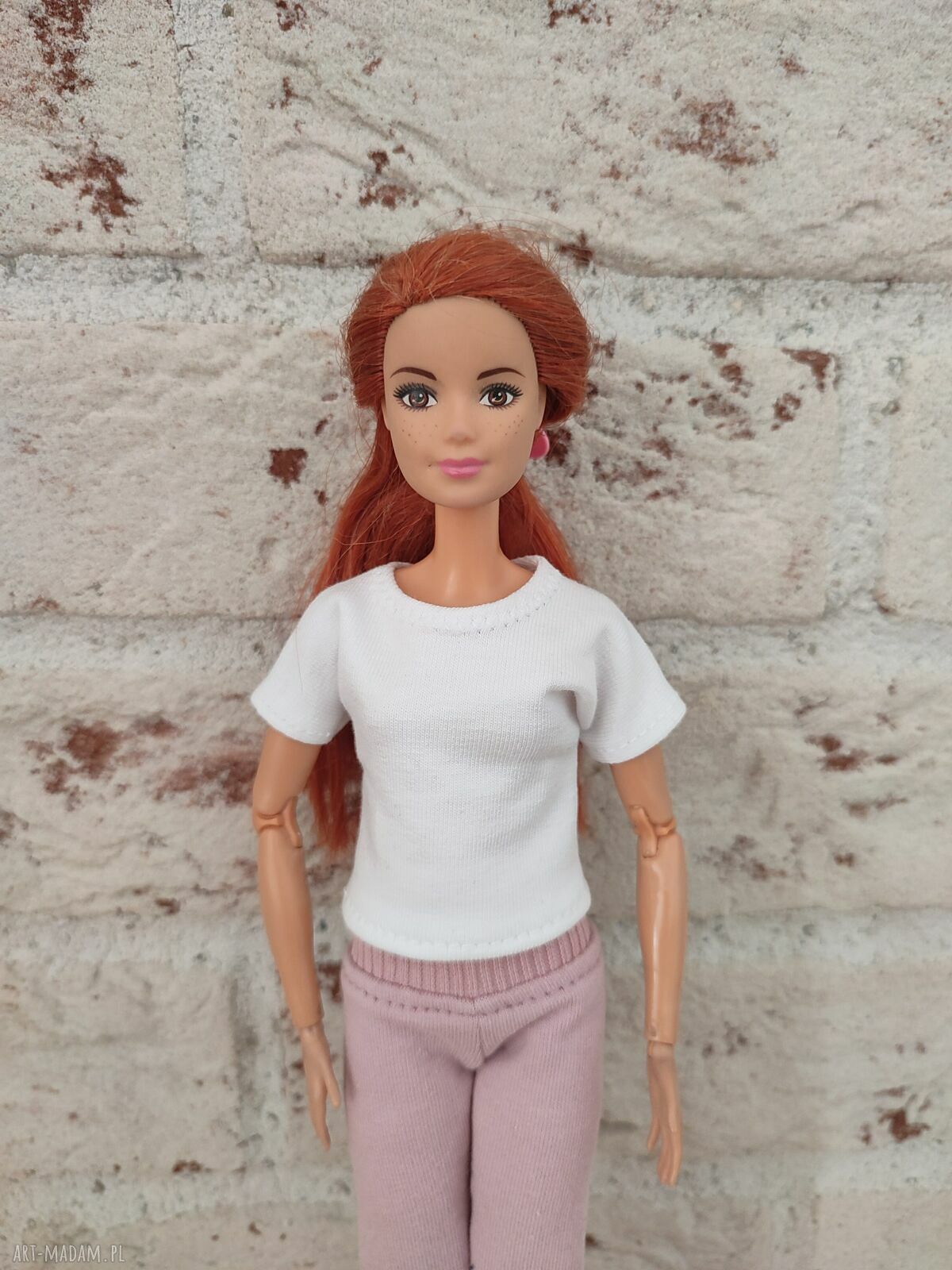 Koszulka dla lalki Barbie Sowa - ręcznie szyta, zapinana na rzep