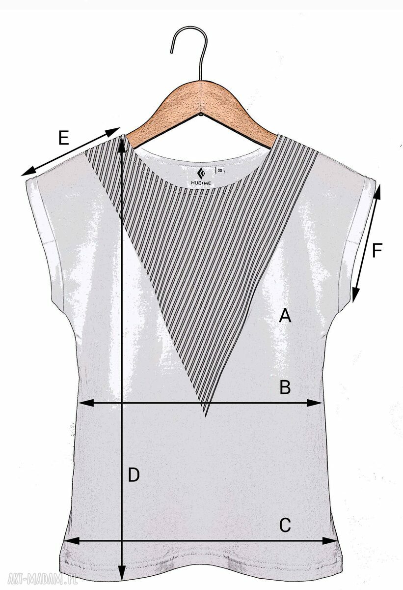 T-shirt handmade Lonely Shape w kolorze szarym, rozmiar L
