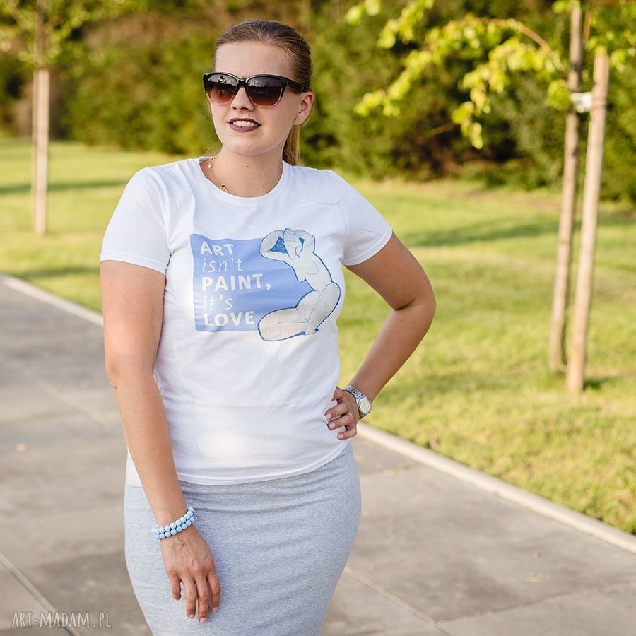 Koszulka (T-shirt) Art isn't paint, it's love - Modigliani „Kariatyda”