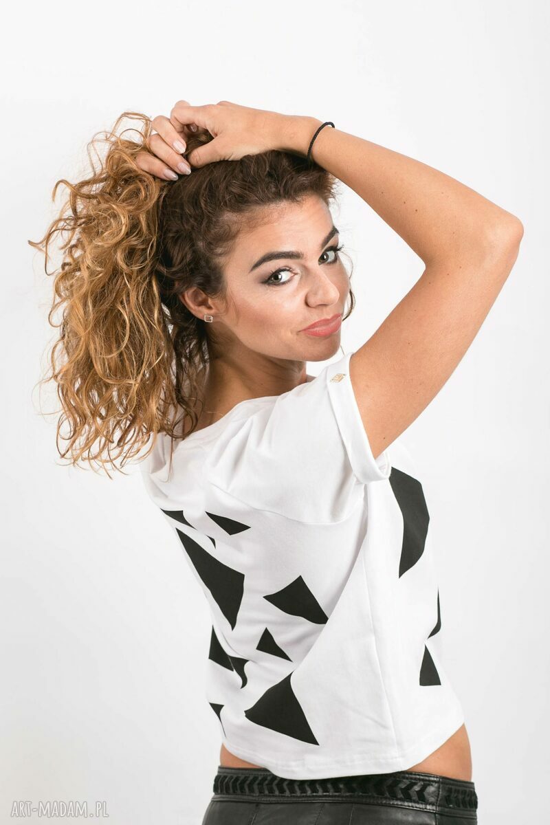 T-shirt damski - koszulka triangle mess black, rozmiar S