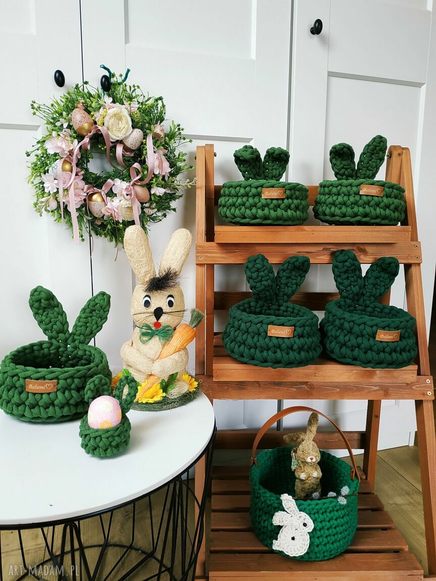 Koszyczek Króliczek The Ester Bunny - wielkanocna dekoracja do domu i dla dzieci