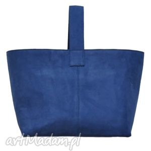 13-0004 niebieska torebka damska do ręki shopper bag