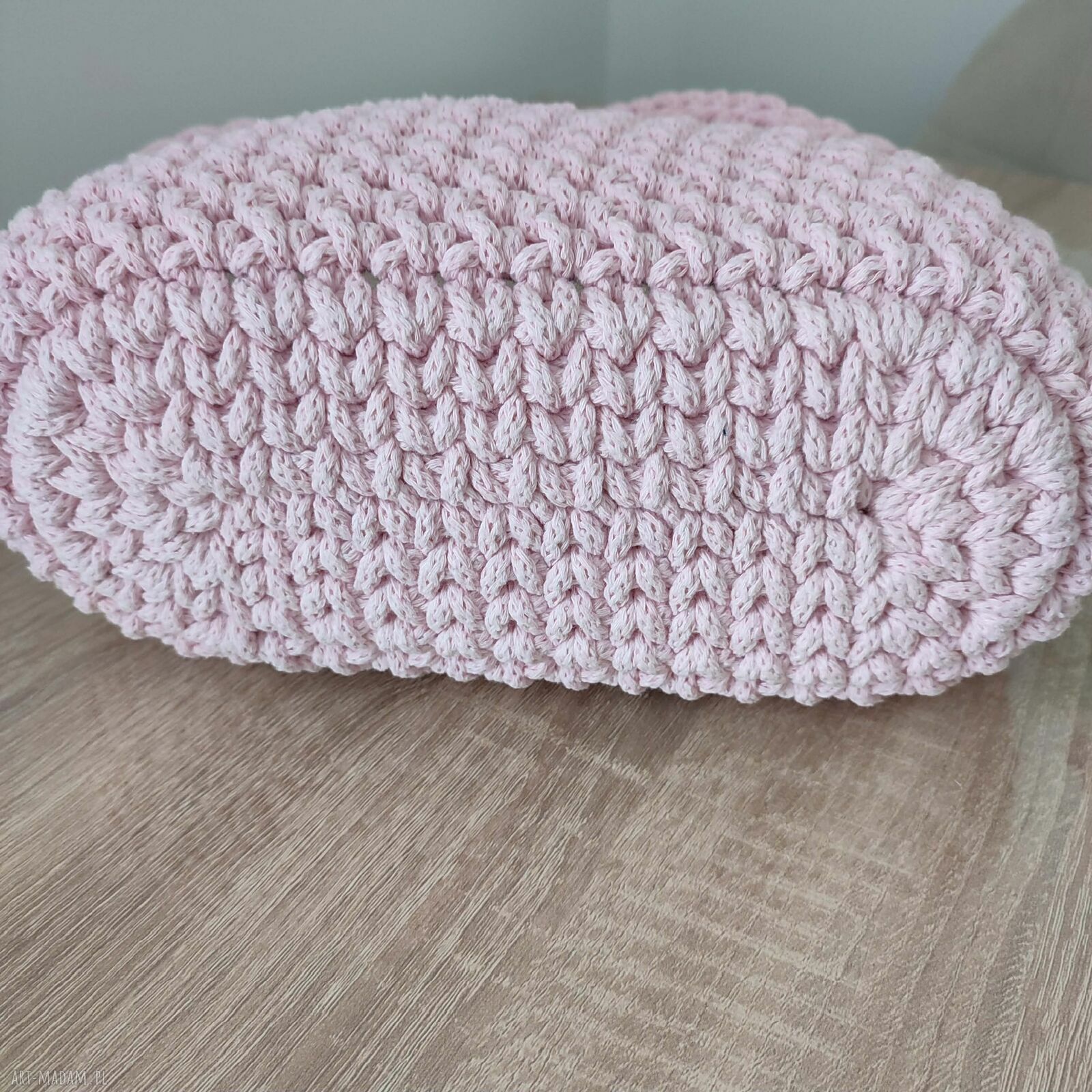 Koszyk - torba do ręki ze sznurka szydełkowa 25x20 cm na lato