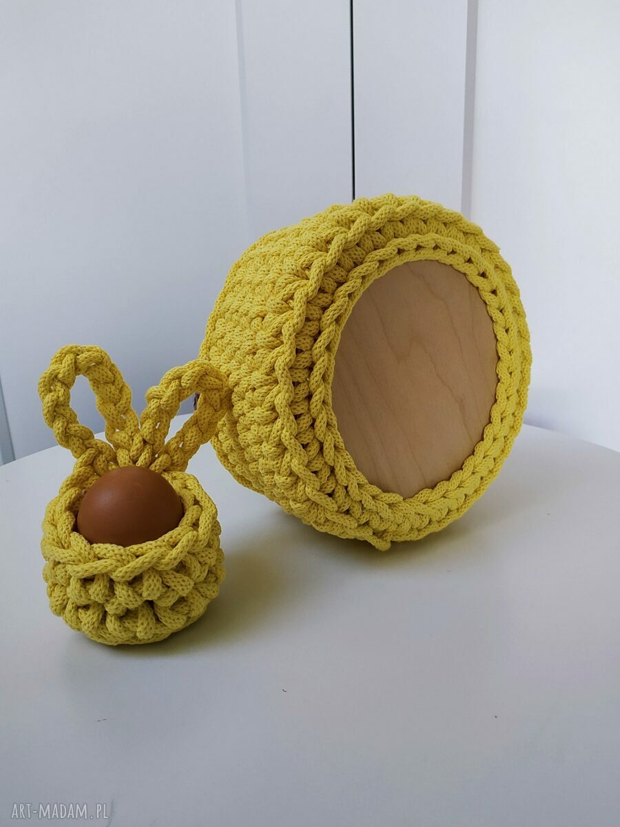 Limonkowy koszyk wielkanocny dla dziecka 15 cm