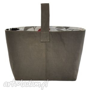 13-0002 szara torebka damska do ręki shopper bag na zakupy