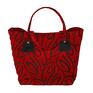 nietuzinkowe na zakupy modne 37 0009 czerwona torebka shopper