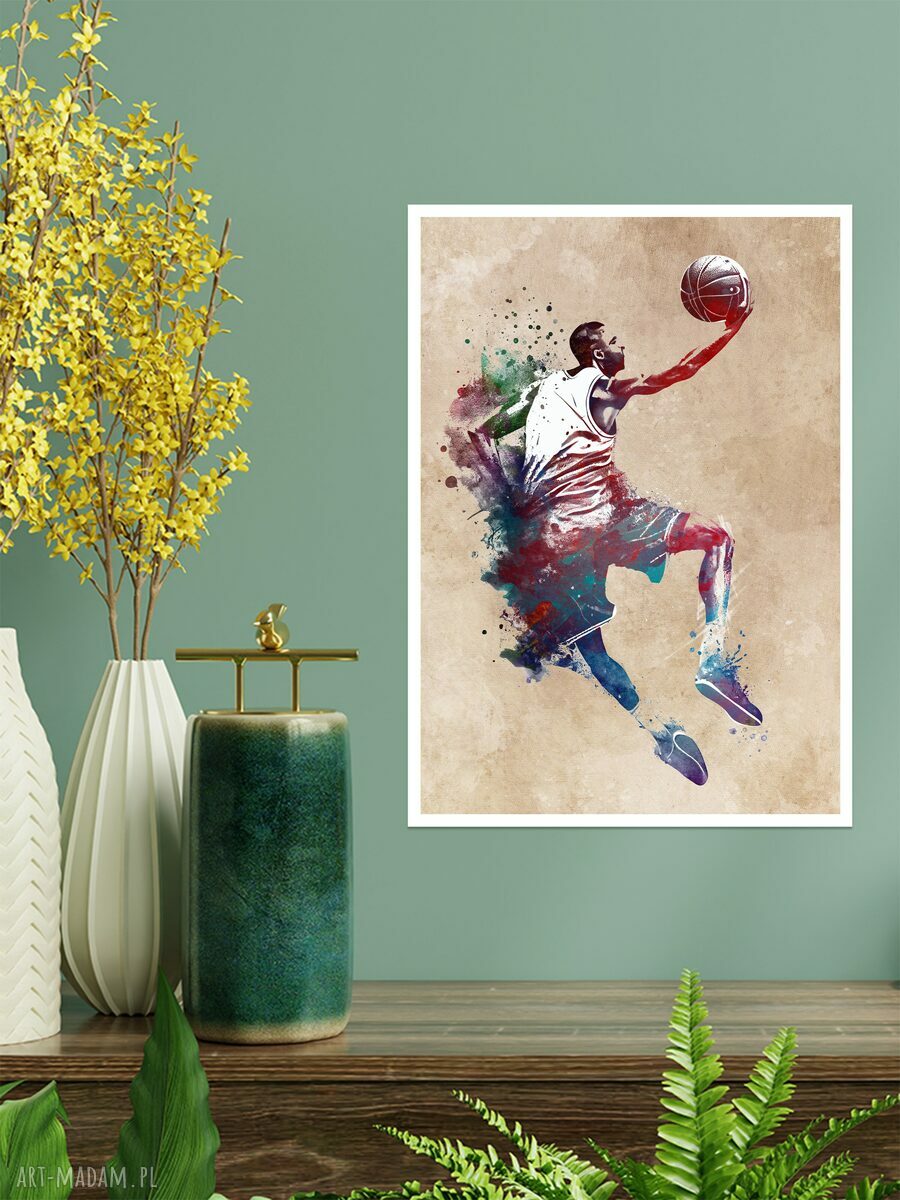 Koszykówka - zestaw 2 grafik A4, plakat sportowy
