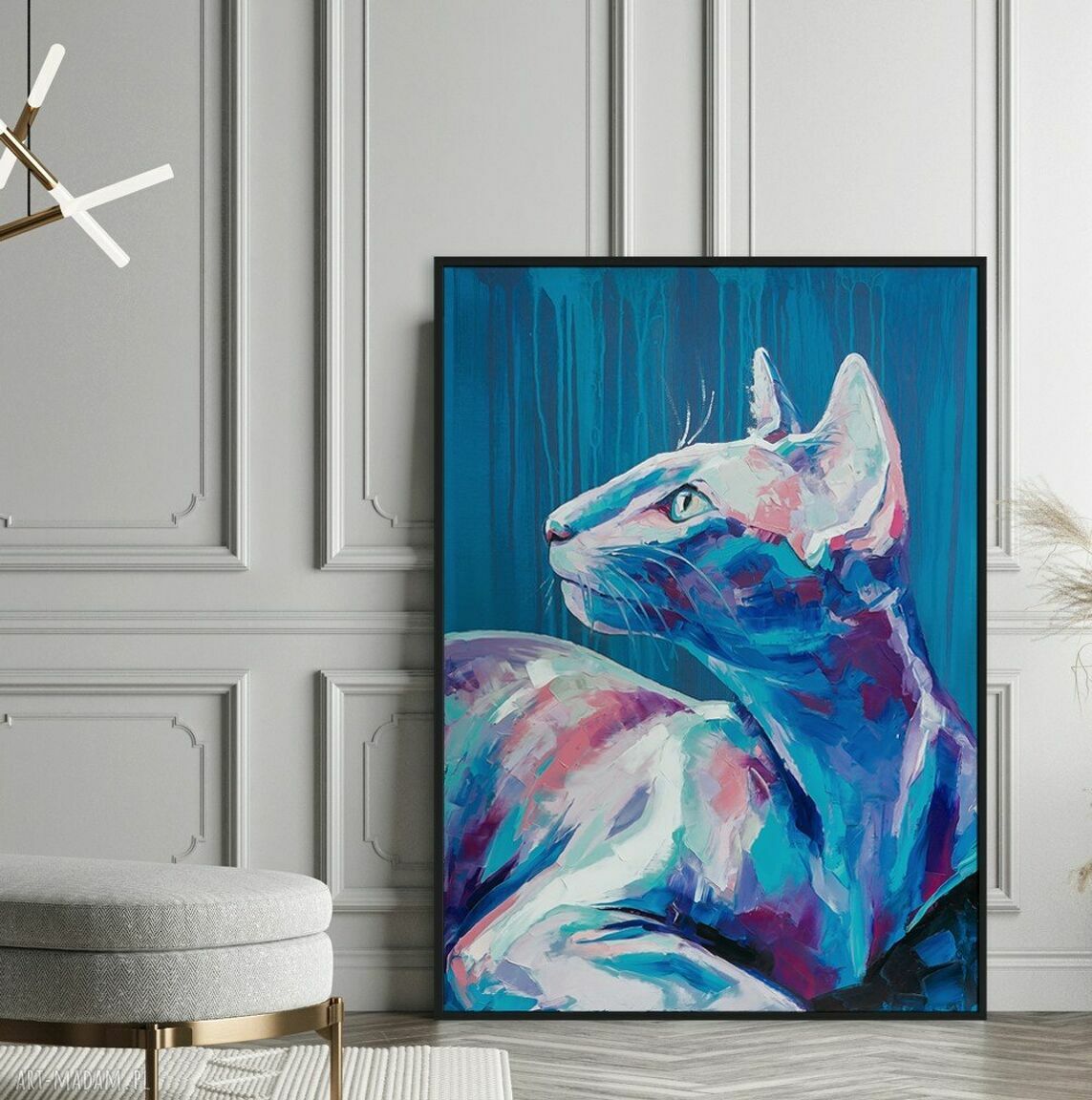 Kot abstrakcja - plakat 50x70 cm
