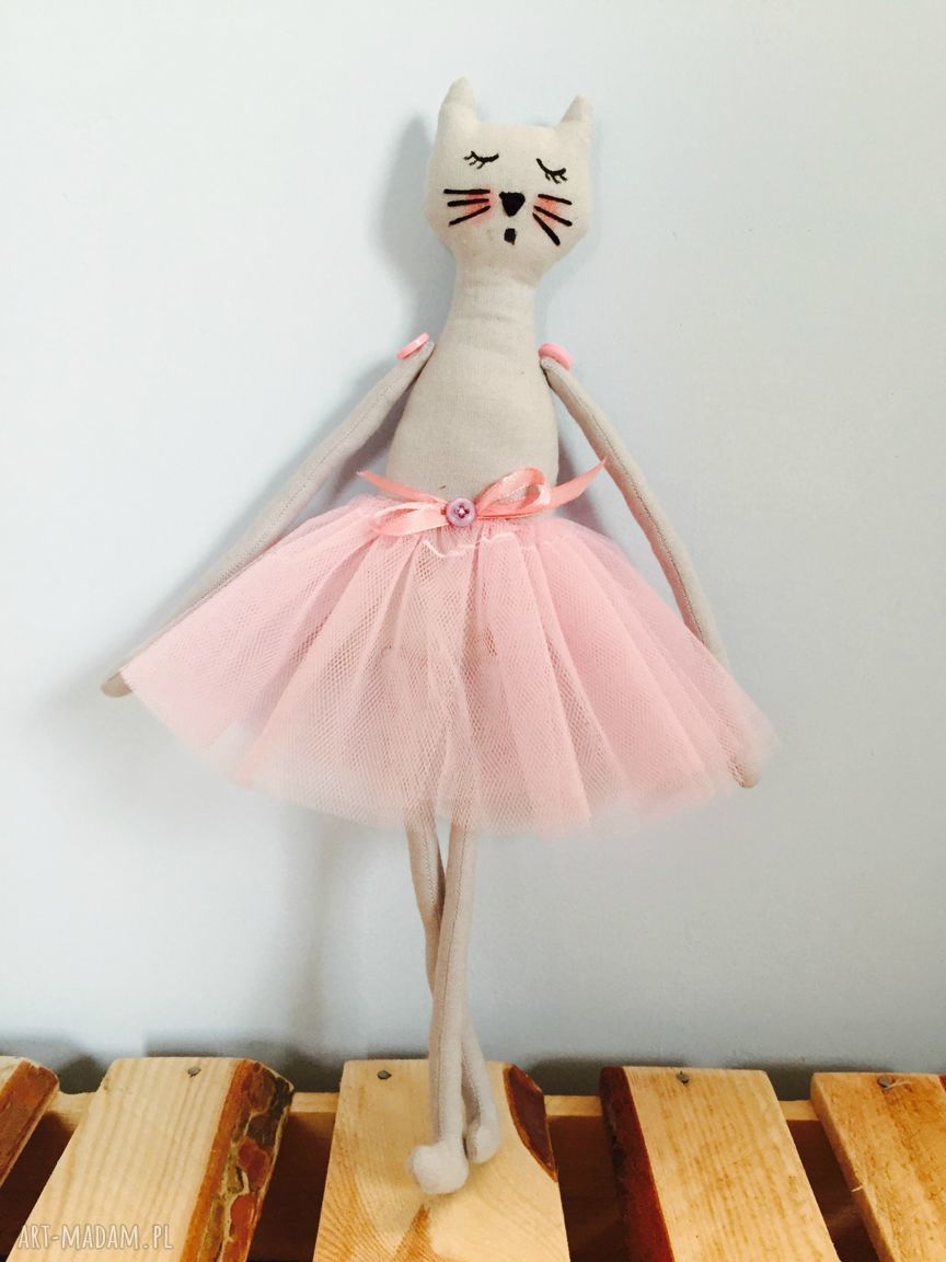 kot baletnica w tiulach Handmade