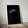 handmade grafika kot czarne tło