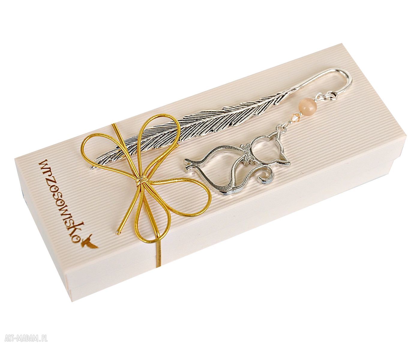 Pomysły prezenty święta? Kot elegant zakładka książki swarovski