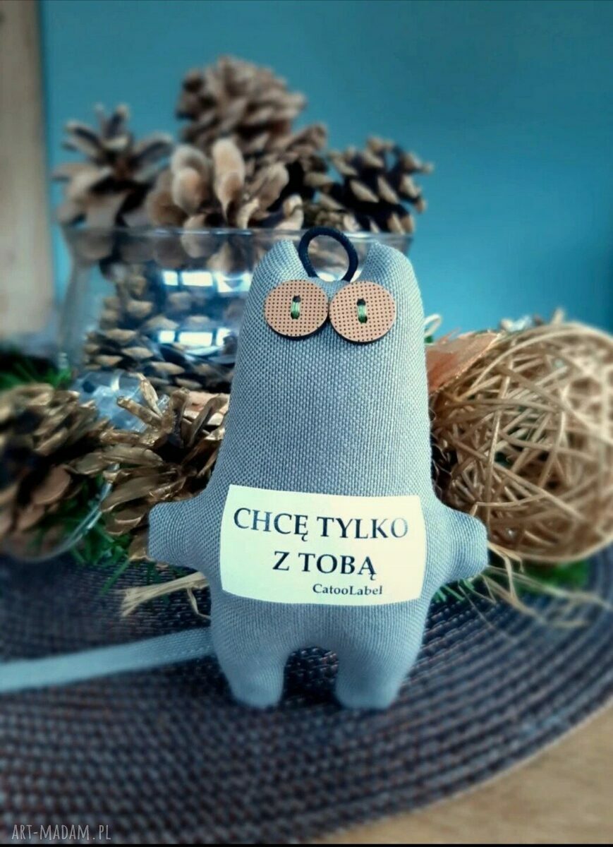 Kot Lucek Chcę tylko z Tobą - maskotka i brelok na urodziny