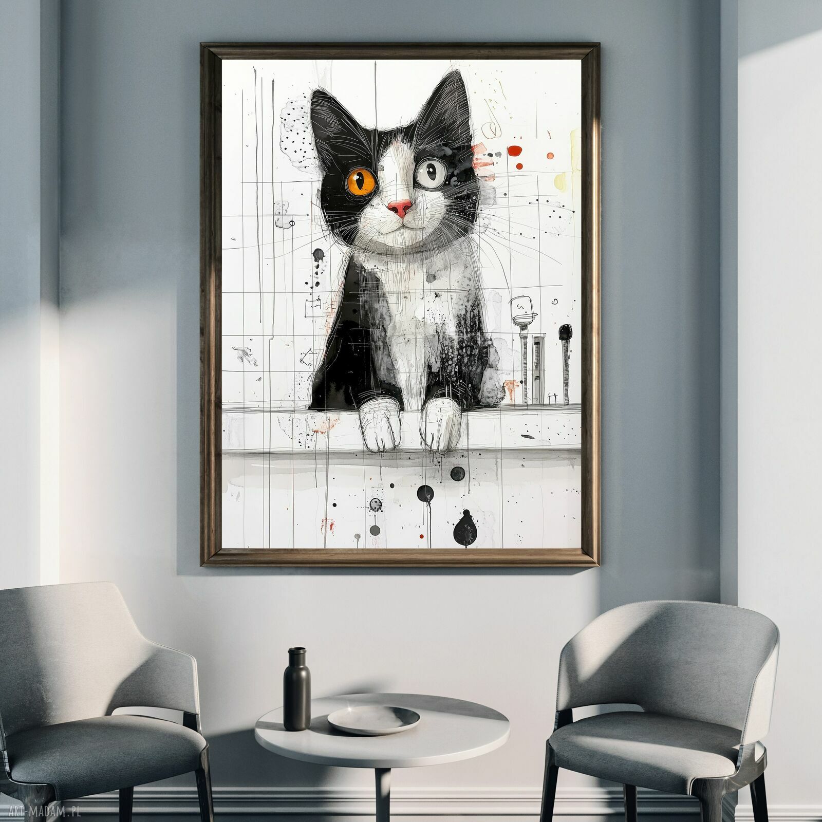 Kot Rysunkowy 5 - plakat A3 dla kociarzy