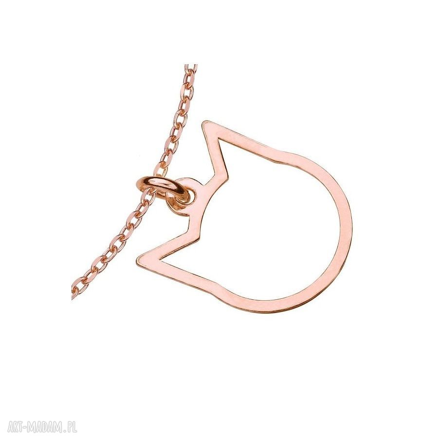 bransoletki: BRANSOLETKA Z RÓŻOWEGO ZŁOTA Z DELIKATNYM KOTKIEM autorskie