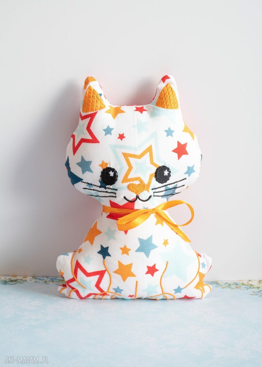Kotek Psotek Karolek 19 cm - haftowana maskotka dla dziecka