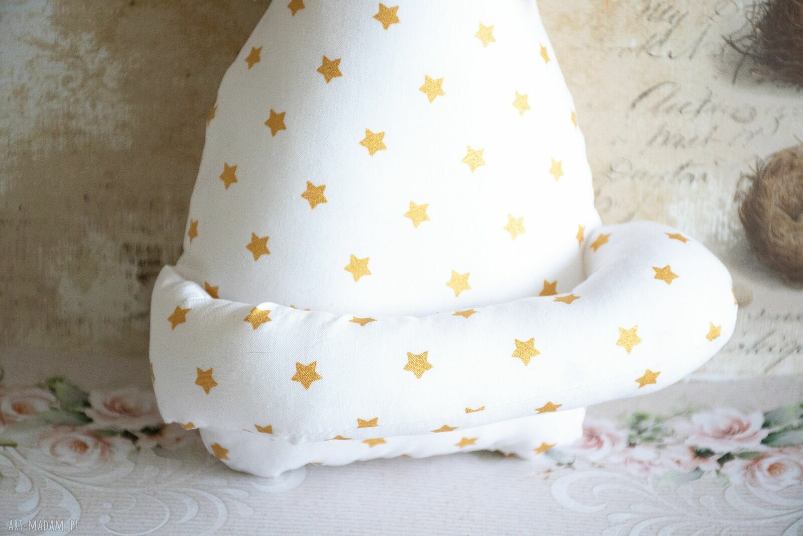 Kotek torebkowy Gwiazdeczka 25 cm - ręcznie szyta maskotka