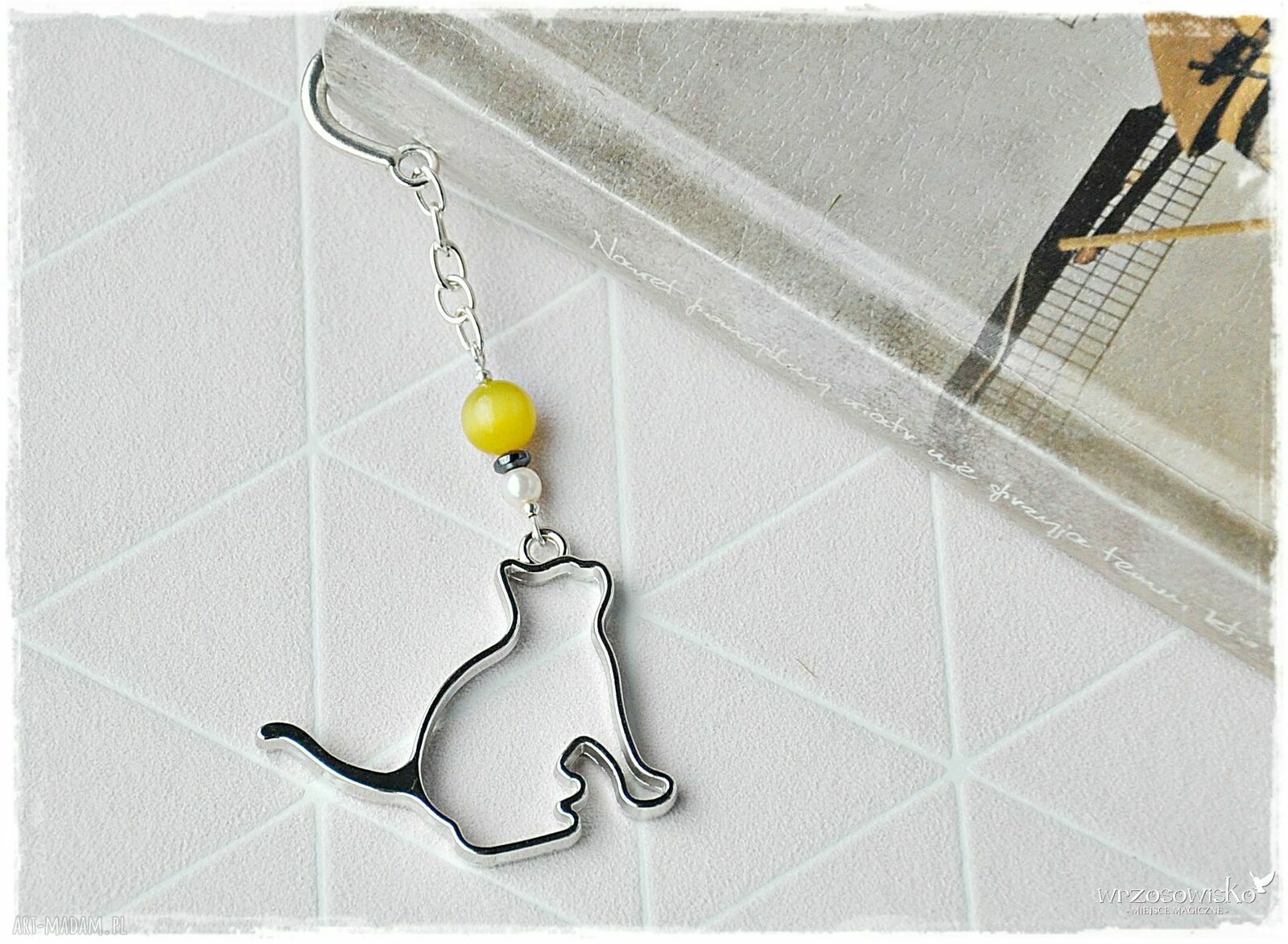 Kotek zakładka do książki Handmade