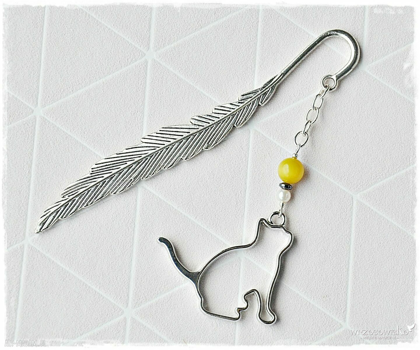 Kotek zakładka do książki Handmade