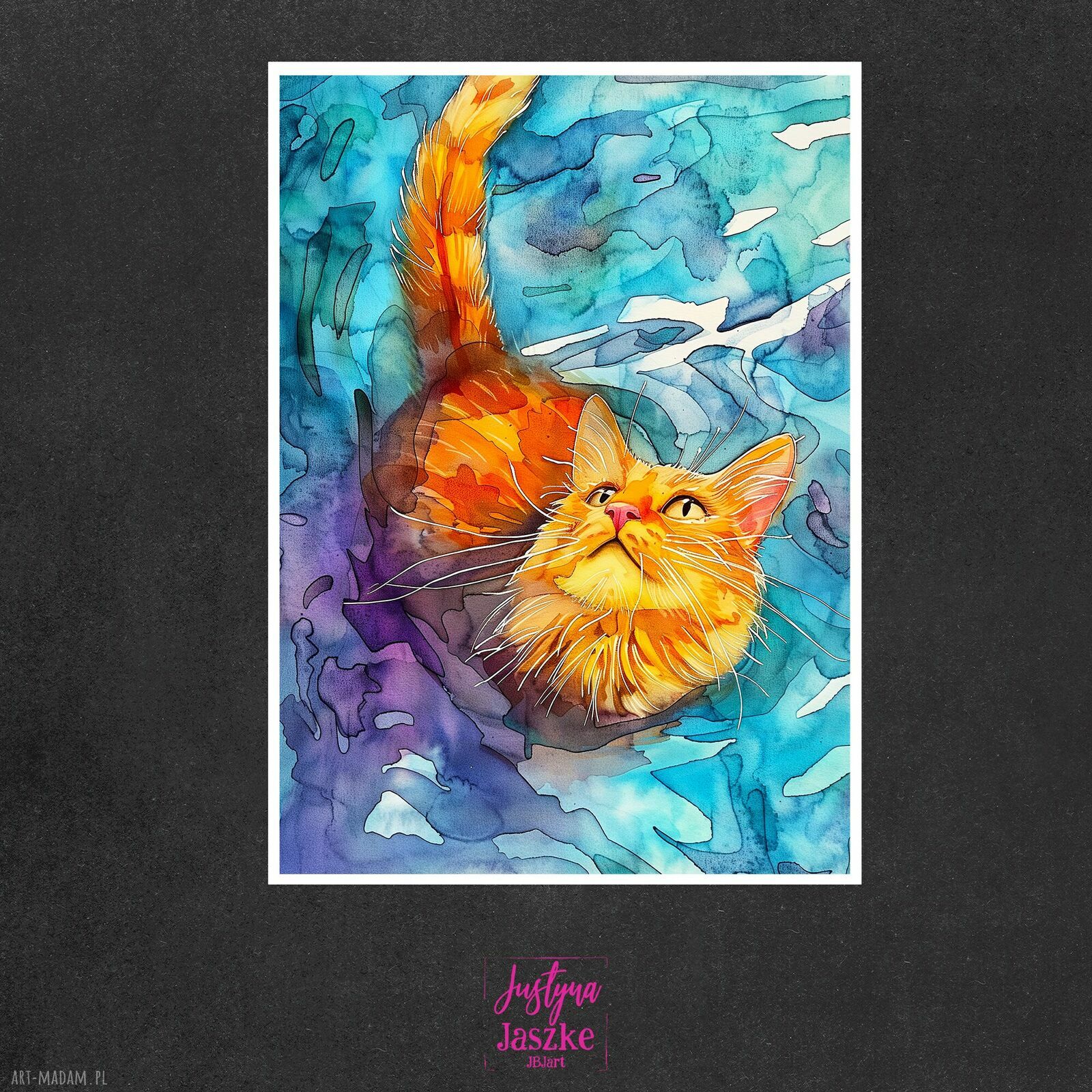 Koty Rudolf i Luna - zestaw 9 grafik 13x18 cm