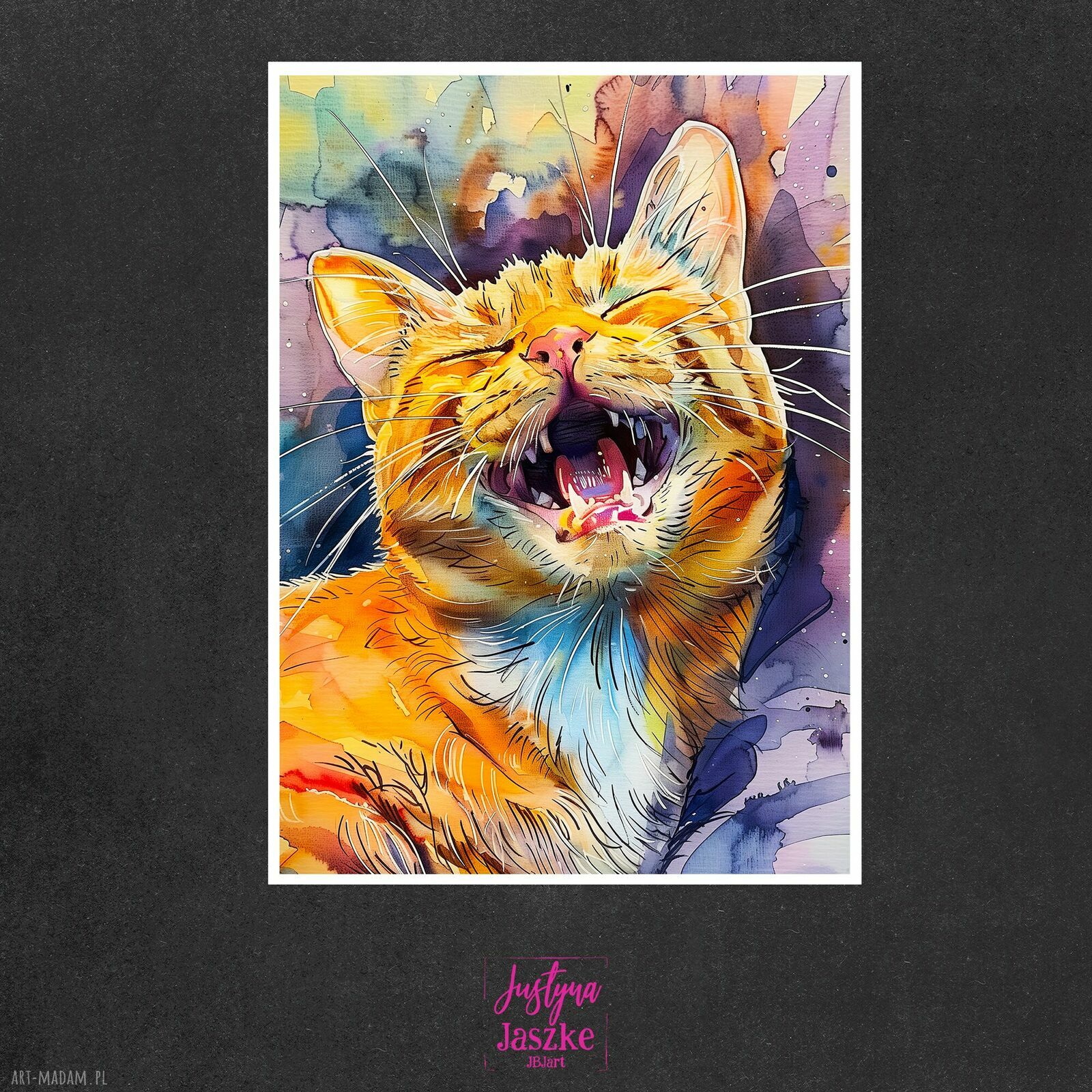 Koty Rudolf i Luna - zestaw 9 grafik 13x18 cm