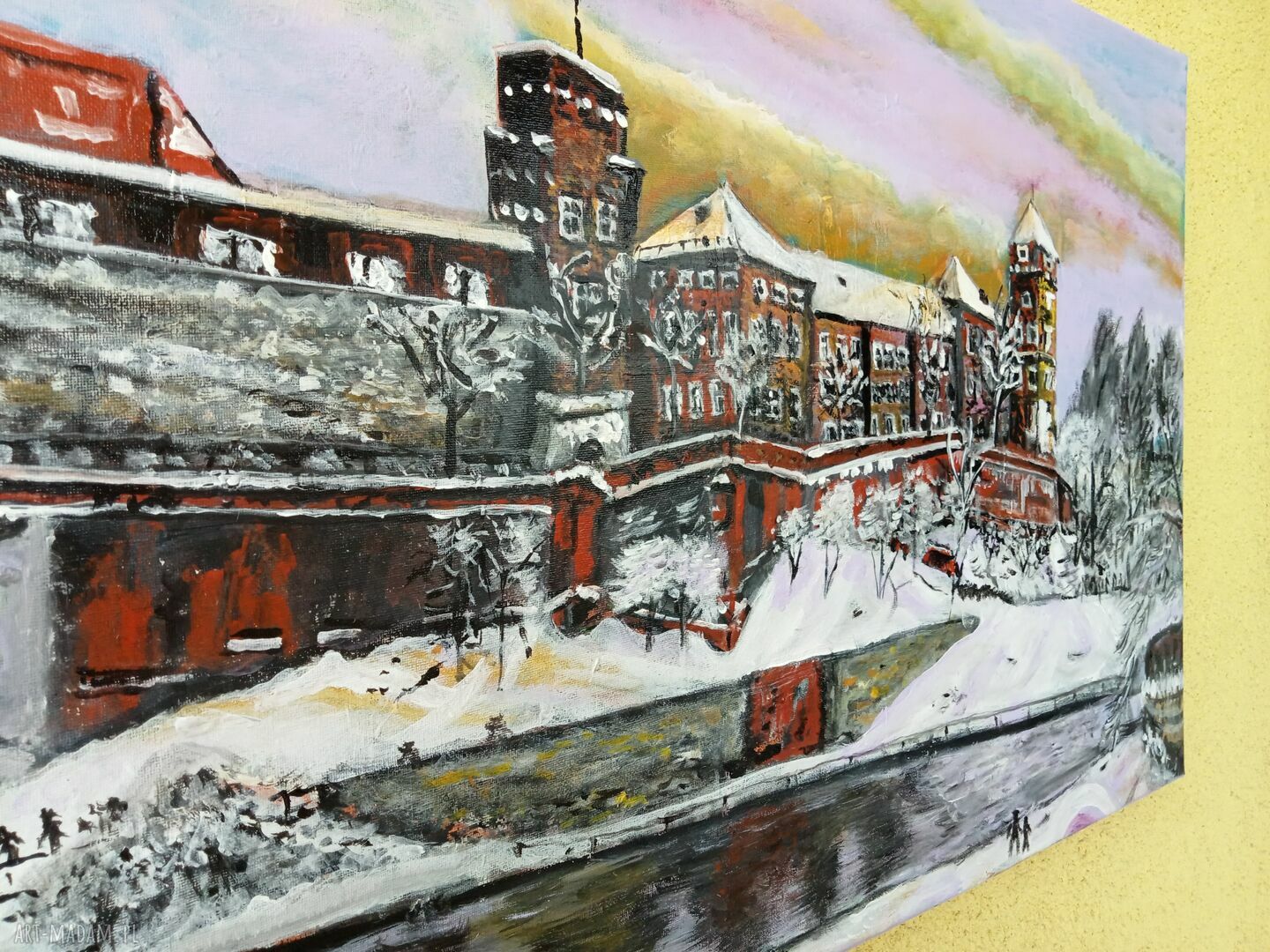 Kraków zimą - obraz akrylowy 70x50 cm