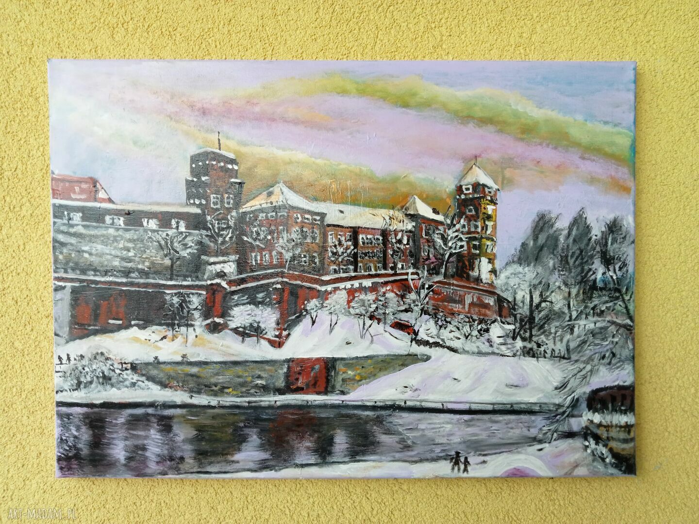 Kraków zimą - obraz akrylowy 70x50 cm