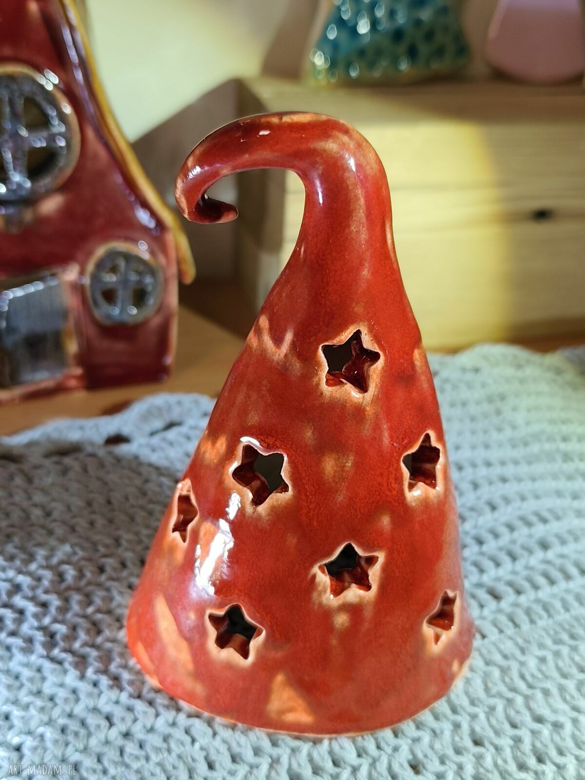 Krasnal ceramiczny lampion 22 - Wolna chwila
